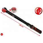 Dinamometrinis raktas su terk&scaron;le ERGOTORQUEprecision 1/4" 1-5Nm, KS Tools