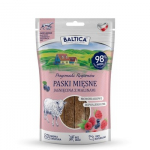 BALTICA Przysmaki Region&oacute;w Mono Mėsos juostelės Ėriena su avietėmis &ndash; skanėstas &scaron;uniui &ndash; 90 g