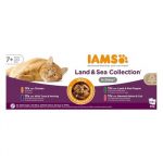 IAMS DELIGHTS Senior Land and Sea Collection in Gravy box &ndash; &scaron;lapias pa&scaron;aras katei &ndash; 48x85g