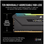CORSAIR Vengeance RGB Pro SL 16GB DDR4 3200MHz Unbuffered 16-20-20-38 black Heatspreader DIMM