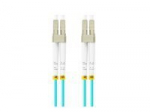 LANBERG fiber optic patchcord MM LC/UPC-LC/UPC duplex 3m LSZH om3 50/125 3.0mm aqua