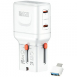 Travel charger World 65W USB-C + USB-A white
