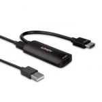 Adapteris - LINDY HDMI 4K60Hz į DisplayPort 1.2 Apdateris HDCP 2.2 USB Maitinimas