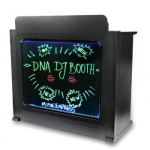 DNA Professional DJ BOOTH BK - DJ pultas su ap&scaron;viesta RGB LED plok&scaron;tele (juodos spalvos)