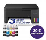 Epson EcoTank L3310 daugiafunkcis A4 spausdintuvas su ra&scaron;alo talpykla, kurioje ra&scaron;alo yra tiek, kad pakaks iki 3 metų