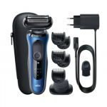 Braun | Shaver | 61-B1500s | Operating time (max) 50 min | Wet and Dry | Blue/Black