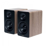 Edifier M60 ąžuolo spalvos kompakti&scaron;ki 2.0 garsiakalbiai | Galia: 66W (RMS) | Bluetooth v5.3, USB-C ir AUX jungtys | Kompakti&scaron;kas dizainas su paprastais ir subtiliais kontūrais