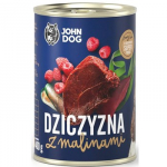 JOHN DOG Berry Line Adult Game with raspberries - drėgnas ėdalas &scaron;unims - 400g
