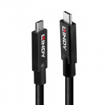 USB kabelis - LINDY Aktyvus USB 3.2 C/C Laidas, 10Gbps, 8K, 60Hz, 100W, 5 m, Juodas