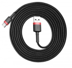 Baseus CATKLF-U91 USB kabelis USB 2.0 3 m USB A USB C Juoda, Raudona