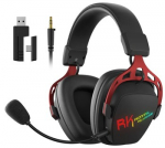 Royal Kludge HG103 belaidės ausinės | 2.4G, BT, 3.5mm | Black Ops