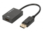 ASSMANN DisplayPort adapter cable DP -> HDMI type A M/F 0.2m HDMI Ver. 2.0 active CE gold bl