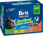 BRIT Premium Cat Sterilised Plate - drėgno kačių ėdalo - 12x100g