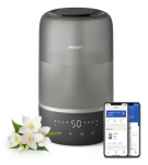 Philips | Humidifier | HU1510/03 Series 1000 | 19.6 W | Water tank capacity 3 L | Suitable for rooms up to 41 m&sup2; | Ultrasonic | Humidification capacity 275 ml/hr | Grey/Silver