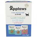 APPLAWS Fish selection multipack in broth - &scaron;lapias kačių maistas - 12x70g
