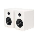 Edifier M60 baltos spalvos kompakti&scaron;ki 2.0 garsiakalbiai | Galia: 66W (RMS) | Bluetooth v5.3, USB-C ir AUX jungtys | Kompakti&scaron;kas dizainas su paprastais ir subtiliais kontūrais