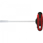 Raktas T-formos su &scaron;e&scaron;iakampe galvute ilgas 10mm, KS Tools