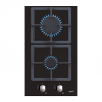 CATA | Hob | SCI 3002 BK | Gas on glass | Number of burners/cooking zones 2 | Rotary knobs | Black