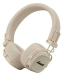 Marshall Major V kreminės spalvos bevielės Bluetooth ausinės | Tvirtas ir sulankstomas dizainas | Svoris: 186 g