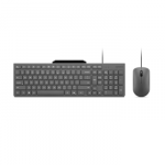 Lenovo Accessories 310 USB-A Wired Combo - US English | Lenovo Keyboard and Mouse | Wired with Phone holder | EN