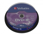 Verbatim DVD+R AZO Matt Silver 4.7 GB, 16 x, 10 Pack Spindle