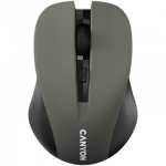 CANYON MW-1 Simple coloured wireless optical mouse with 4 buttons, DPI 800/1200/1600, Gray, 103.5x69.5x35mm, 60 g
