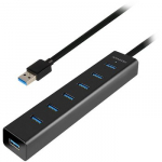 I/O HUB USB3.0 7PORT CHARGING/W/AC 1.2M HUE-SA7BP AXAGON