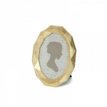 Rėmelis polirezininis ovalus su ornamentu 10x15|auksinis