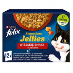 Purina Felix Sensations Mix Turkey, Mackerel, Lamb, Herring - drėgnas kačių maistas - 12x85 g