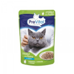 PREVITAL Cat Food Sterile Pauk&scaron;tiena padaže - &scaron;lapias maistas katėms - mai&scaron;elis 100 g