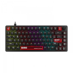 MARVO KG936 Arma 82 RGB Laidinė žaidimų klaviatūra | Juoda, 75%