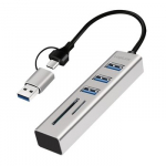 USB3.0 hub USB-A, SD/mic roSD slot, 2in1