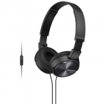 SONY MDR-ZX310 juodos laidinės ausinės su mikrofonu | Laido ilgis: 1.2 m