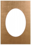 Passepartout 30x40, dark gold oval