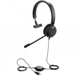 JABRA Evolve 20 SE, Mono UC, USB C/A adapter, Leather