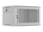 LANBERG wall-mount rack 6U 600x450 perforated door grey flat pack