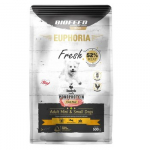 EUPHORIA Fresh Adult Monoprotein Turkey XS/S - sausas maistas &scaron;unims - 500g