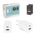 GaN 45W USB-C PD + USB-A Charger (White)