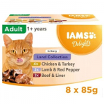 IAMS DELIGHTS Land Collection in Gravy box &ndash; &scaron;lapias pa&scaron;aras katei &ndash; 8x85g