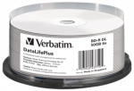 VERBATIM 43750 BluRay BD-R DL Verbatim Spindle 25 50GB 6x WIDE THERMAL PRINT NO ID