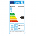 Gorenje | Cooker | GECS5C70XA | Hob type Vitroceramic | Oven type Electric | Stainless steel | Width 50 cm | Grilling | LED | Depth 59.4 cm | 70 L