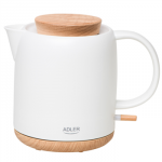 Adler Electric Kettle | AD 1304 | Electric | 1200 W | 1 L | Ceramic | 360&deg; rotational base | White