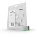 USB Priedas - LINDY USB Type A Prievadų Blokatoriai, 10 vnt., Žali