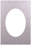 Passepartout 30x40, silver oval