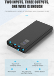 Platinet power bank 10000mAh PD QC LED, black