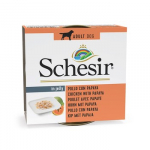 SCHESIR Chicken with papaya in jelly - drėgnas ėdalas &scaron;unims - 150g