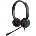 JABRA Evolve 20 SE, Stereo UC, USB C/A adapter, Leather