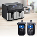 IDEAL gruzdintuvė be riebalų, dviguba horizontali 9 l, 8 funkcijos, įskaitant maisto džiovinimą