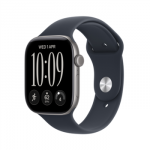Apple Watch Series 12 GPS + Cellular 46mm Space Grey Aluminium Case with Navy Blue Sport Band - M/L