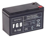 BATTERY 12V 7AH VRLA/FGB7-12 EMU